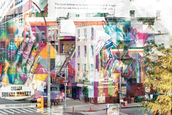 Double Exposure Photography: Urban Abstraction - Chelsea Square Market by Philippe Hugonnard