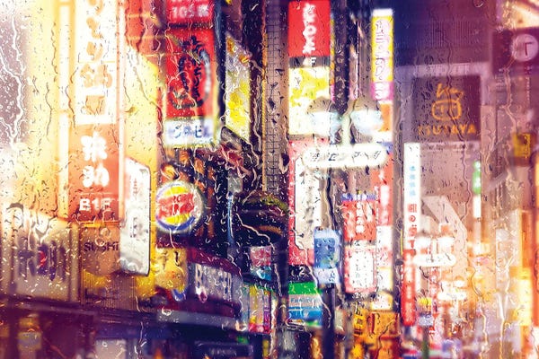 Tokyo: Behind The Window - Neon Colors by Philippe Hugonnard