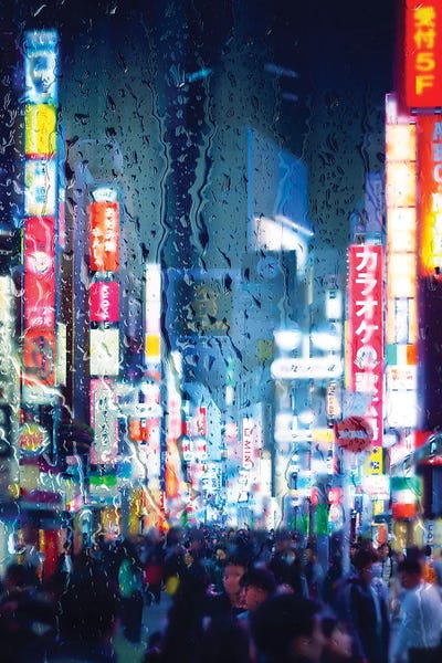 Behind The Window - Midnight Blue by Philippe Hugonnard metal wall art