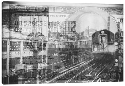 Manhattan Dollars - Line 7 NYC Canvas Art Print - Manhattan Dollars