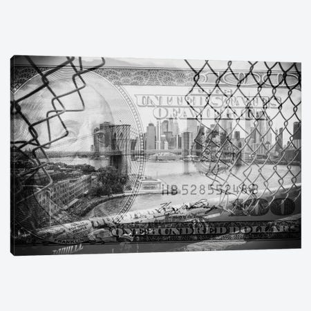 Manhattan Dollars - Between The Fence Canvas Print #PHD1461} by Philippe Hugonnard Canvas Print