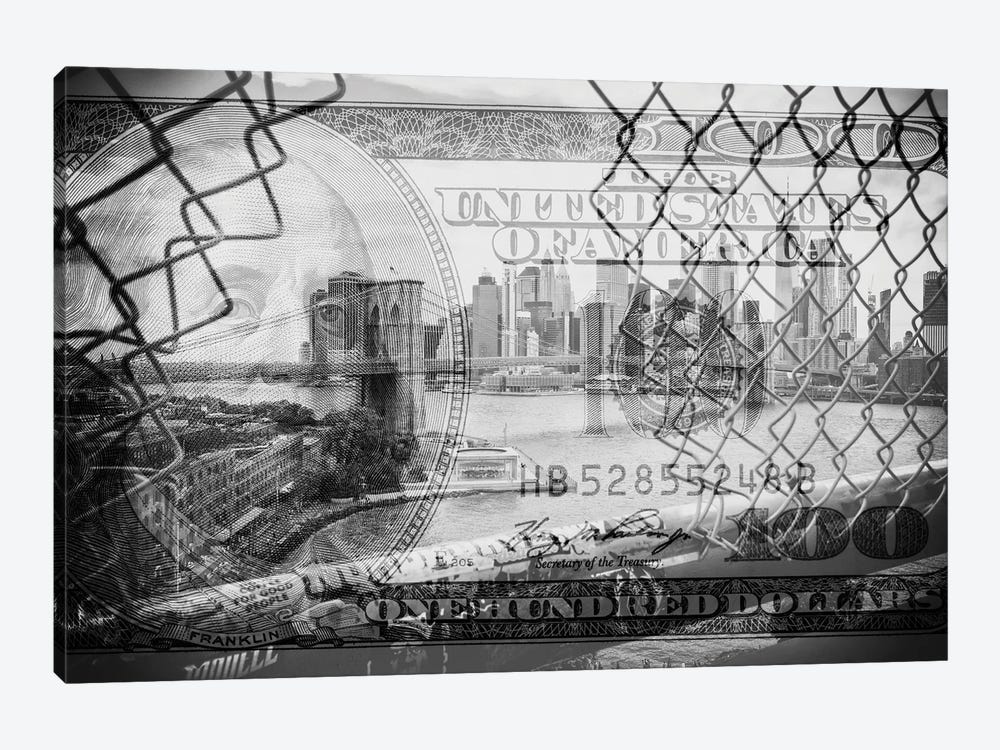 Manhattan Dollars - Between The Fence by Philippe Hugonnard 1-piece Canvas Artwork