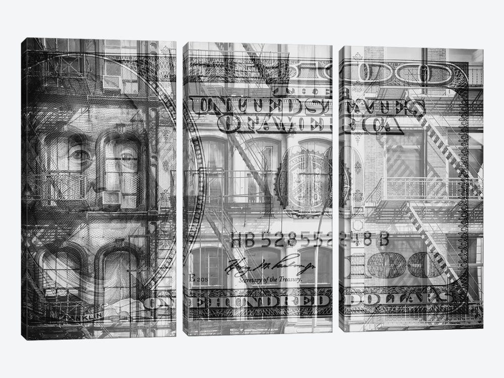 Manhattan Dollars - Soho by Philippe Hugonnard 3-piece Canvas Art