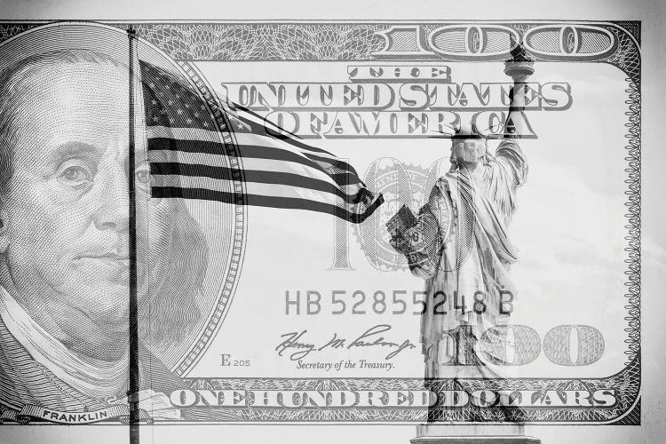 Manhattan Dollars - Liberty by Philippe Hugonnard wall art