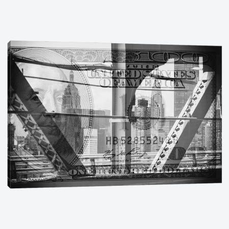 Manhattan Dollars - Between The Steel Canvas Print #PHD1466} by Philippe Hugonnard Canvas Art