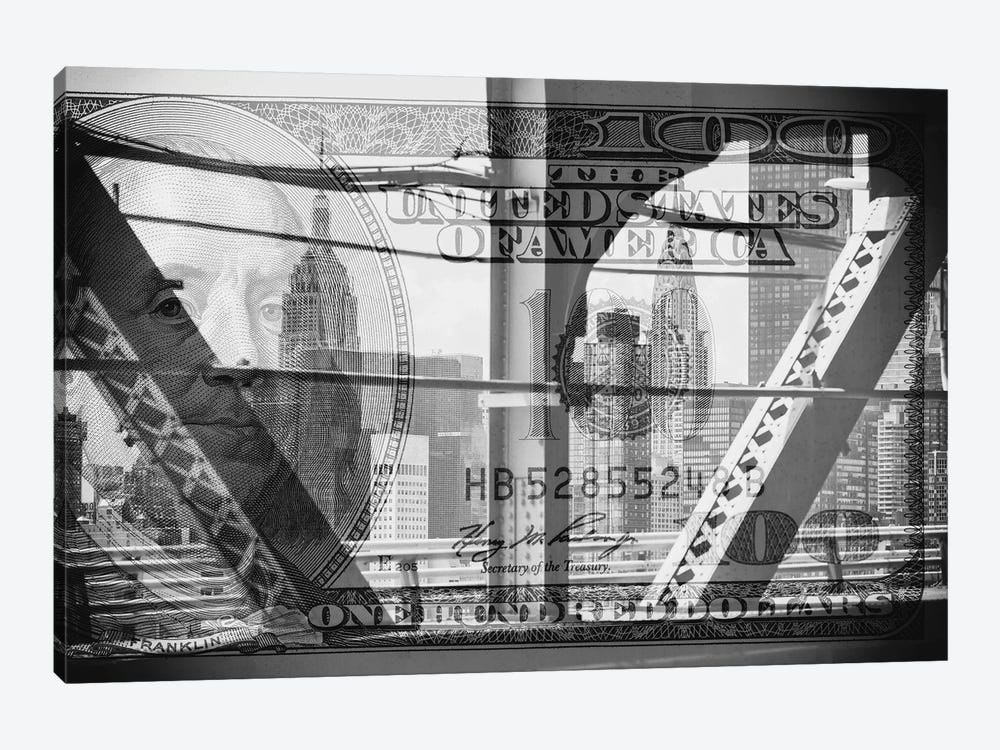 Manhattan Dollars - Between The Steel by Philippe Hugonnard 1-piece Canvas Art Print