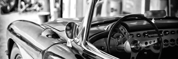 By Land: Classic Chevrolet Corvette in B&W by Philippe Hugonnard