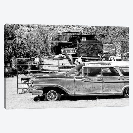 Black Arizona Series - Route 66 Old Car Canvas Print #PHD1471} by Philippe Hugonnard Canvas Wall Art