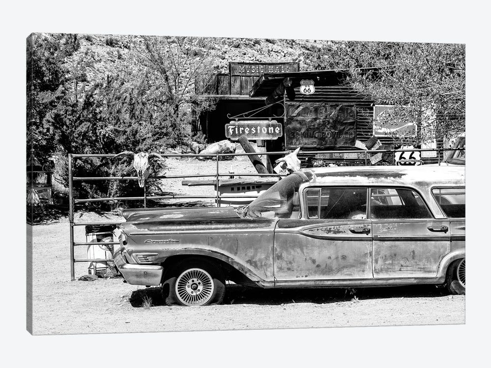 Black Arizona Series - Route 66 Old Car by Philippe Hugonnard 1-piece Canvas Art Print
