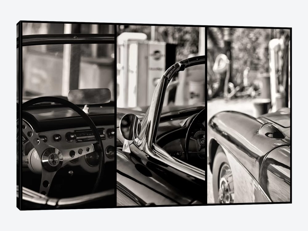 Classic Chevrolet Corvette In Detail by Philippe Hugonnard 1-piece Canvas Wall Art