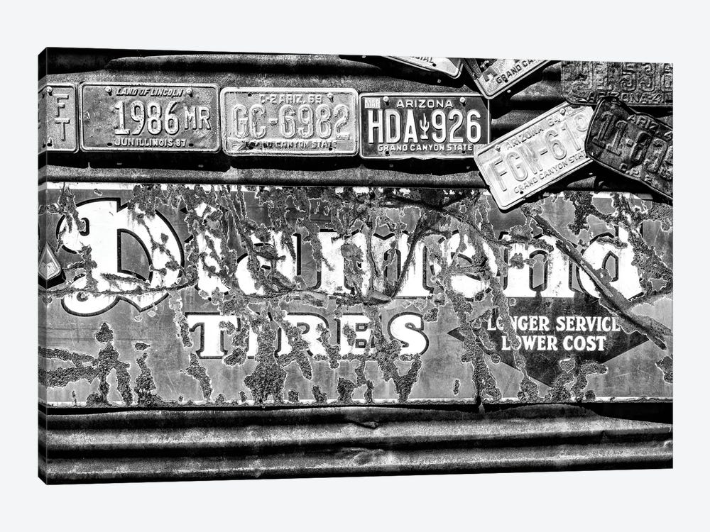 Black Arizona Series - Route 66 Original Diamond Tires by Philippe Hugonnard 1-piece Canvas Art