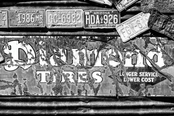 Signs: Route 66 Original Diamond Tires by Philippe Hugonnard