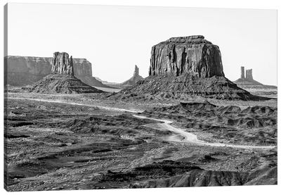 Black Arizona Series - Beautiful Monument Valley Canvas Art Print - All Black Collection