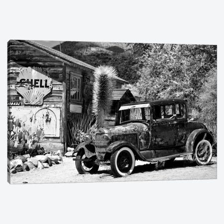 Classic Ford At U.S. Route 66 Fill-Up Station I Canvas Print #PHD150} by Philippe Hugonnard Canvas Wall Art