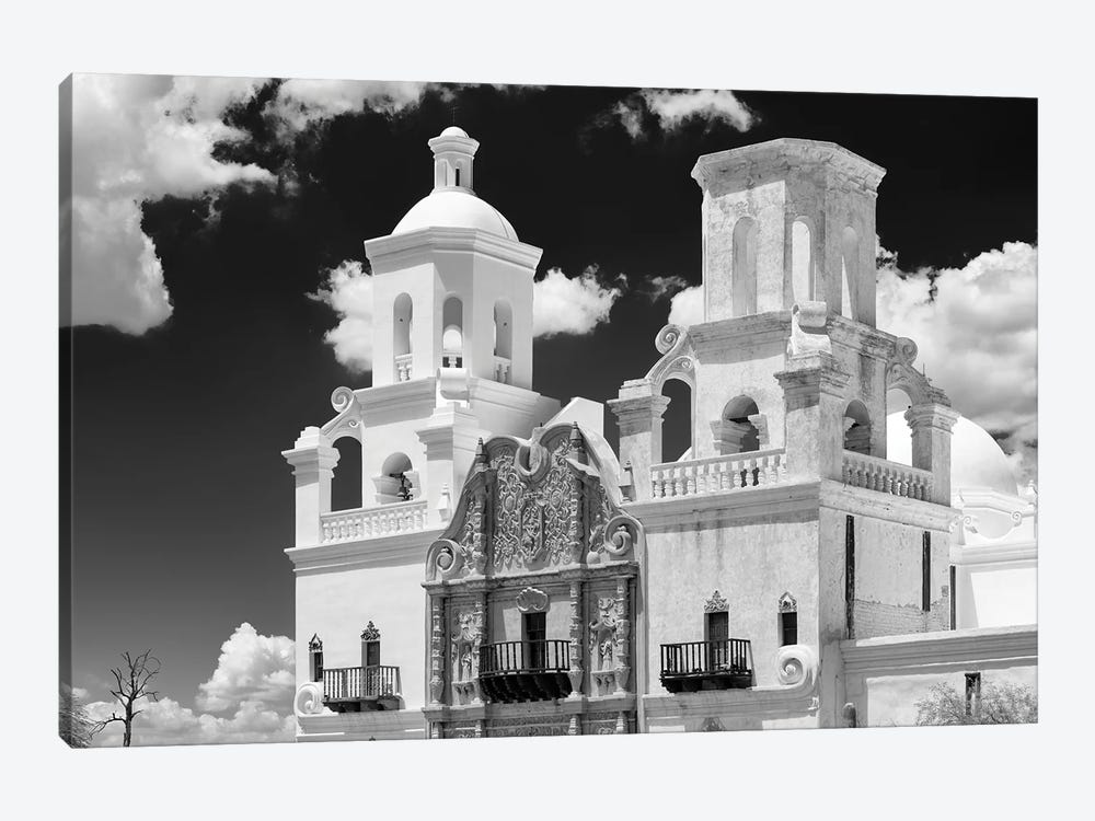 Black Arizona Series - Mission San Xavier del Bac Tucson by Philippe Hugonnard 1-piece Canvas Wall Art