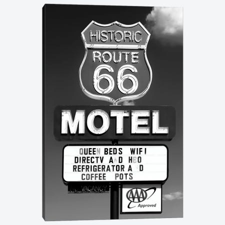 Black Arizona Series - Historic Route 66 Motel Canvas Print #PHD1513} by Philippe Hugonnard Art Print