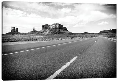 Black Arizona Series - Road To Monument Valley Canvas Art Print
