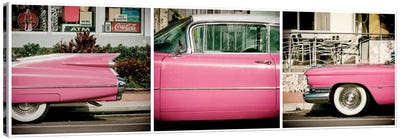 Classic Pink Cadillac Canvas Art Print - Cadillac
