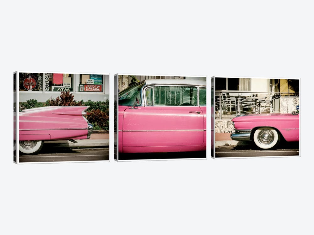 Classic Pink Cadillac by Philippe Hugonnard 3-piece Art Print