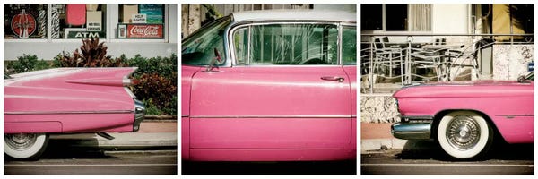 Cadillac: Classic Pink Cadillac by Philippe Hugonnard