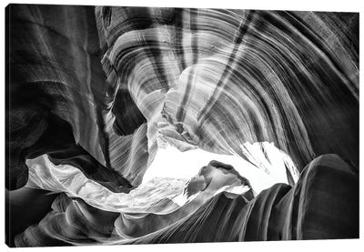 Black Arizona Series - Antelope Canyon Natural Wonder III Canvas Art Print - All Black Collection