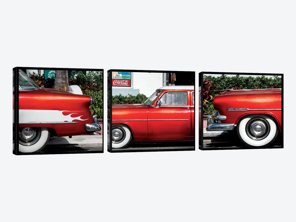 Classic Red Ford by Philippe Hugonnard 3-piece Canvas Artwork