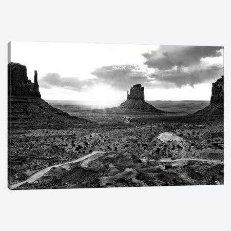 Black Arizona Series - Monument Valley Sunset Canvas Print #PHD1557} by Philippe Hugonnard Canvas Wall Art