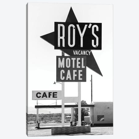 Black Arizona Series - Roy's Motel Route 66 Canvas Print #PHD1567} by Philippe Hugonnard Canvas Print