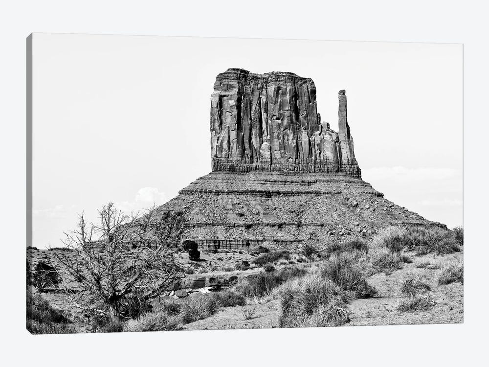 Black Arizona Series - Monument Valley West Mitten Butte II by Philippe Hugonnard 1-piece Canvas Print