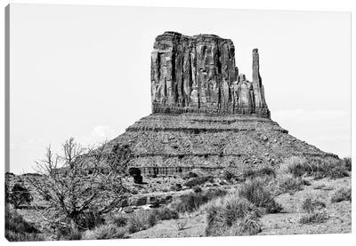Black Arizona Series - Monument Valley West Mitten Butte II Canvas Art Print