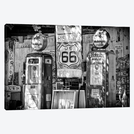 Black Arizona Series - Route 66 Mobilgas Special Canvas Print #PHD1576} by Philippe Hugonnard Canvas Art