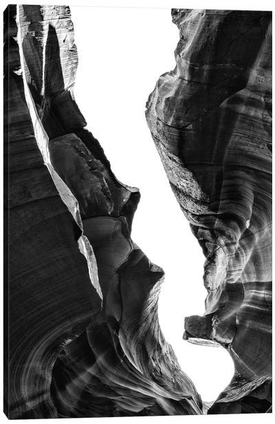 Black Arizona Series - Antelope Canyon Natural Wonder IX Canvas Art Print - All Black Collection
