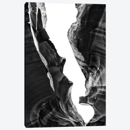 Black Arizona Series - Antelope Canyon Natural Wonder IX Canvas Print #PHD1578} by Philippe Hugonnard Canvas Print