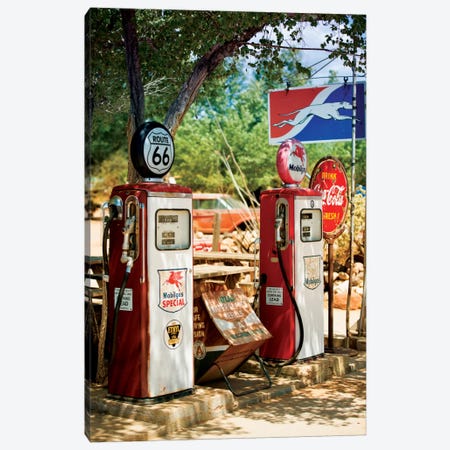 Gas Station Along U.S. Route 66 Canvas Print #PHD157} by Philippe Hugonnard Canvas Print