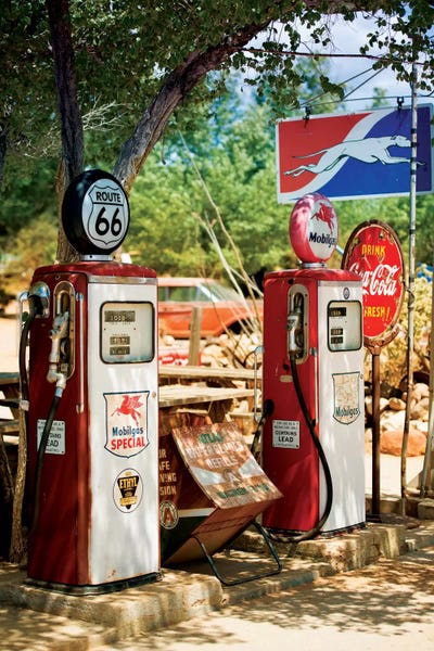 Route 66: Gas Station Along U.S. Route 66 by Philippe Hugonnard