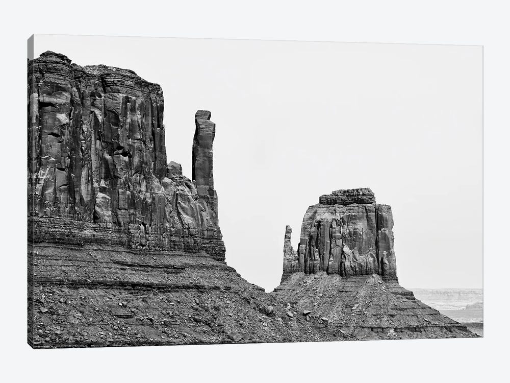Black Arizona Series - West And East Mitten Butte Monument Valley by Philippe Hugonnard 1-piece Canvas Wall Art