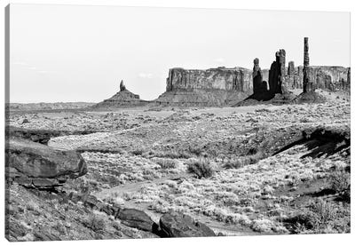 Black Arizona Series - Monument Valley IV Canvas Art Print