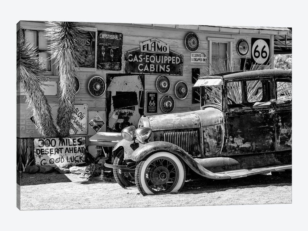Black Arizona Series - Retro Car Route 66 by Philippe Hugonnard 1-piece Canvas Wall Art