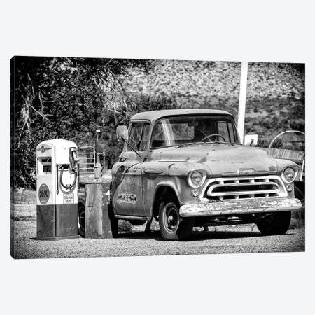 Black Arizona Series - Old Chevrolet Gas Station Canvas Print #PHD1609} by Philippe Hugonnard Art Print
