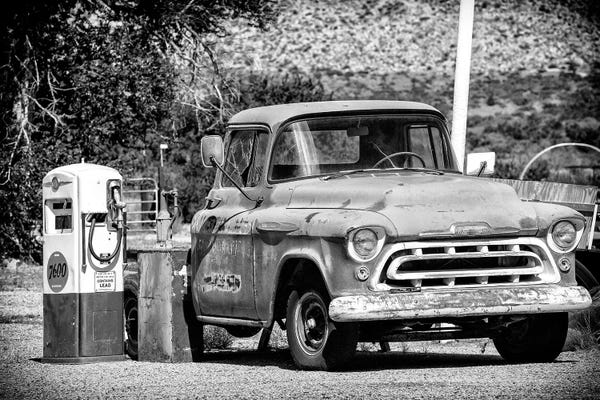 Arizona: Black Arizona Series - Old Chevrolet Gas Station by Philippe Hugonnard
