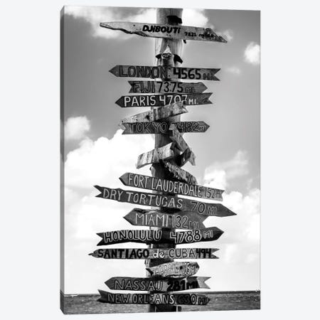 Key West Directional Sign I Canvas Print #PHD160} by Philippe Hugonnard Canvas Print