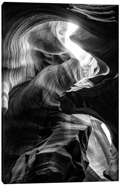 Black Arizona Series - The Antelope Canyon Natural Wonder IV Canvas Art Print
