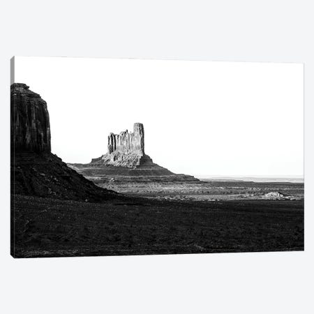 Black Arizona Series - Stagecoach and Bear Butte Monument Valley Canvas Print #PHD1619} by Philippe Hugonnard Canvas Artwork
