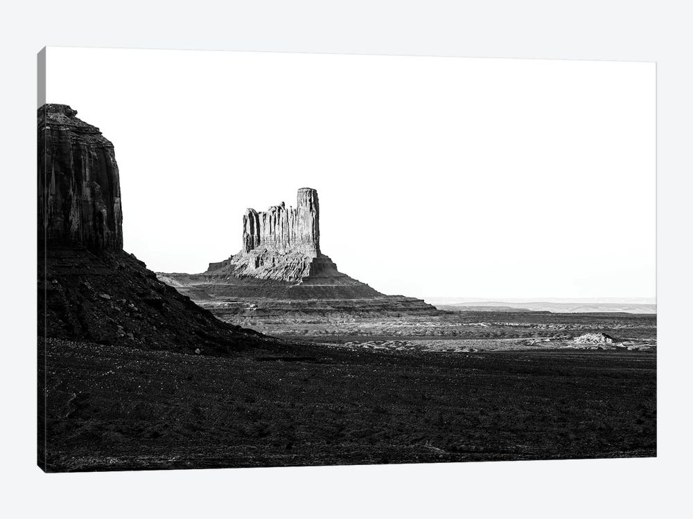 Black Arizona Series - Stagecoach and Bear Butte Monument Valley by Philippe Hugonnard 1-piece Canvas Wall Art