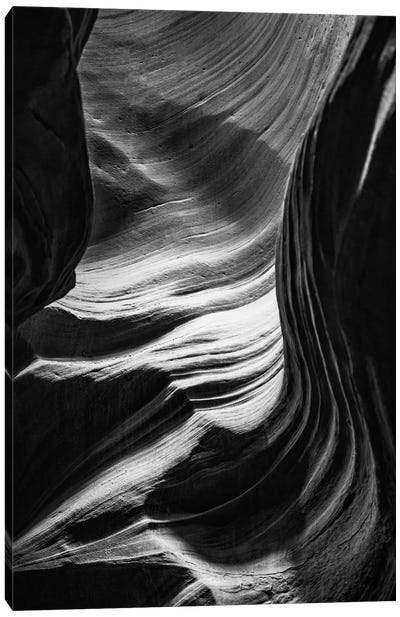 Black Arizona Series - The Antelope Canyon Natural Wonder VI Canvas Art Print
