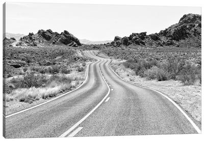 Black Arizona Series - On The Road II Canvas Art Print - All Black Collection