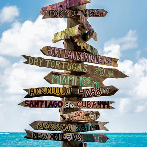 Arrows: Key West Directional Sign III by Philippe Hugonnard