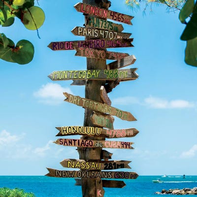 Key West Directional Sign IV by Philippe Hugonnard art print