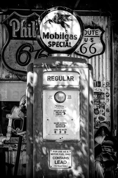Signs: Route 66 Regular Gas by Philippe Hugonnard