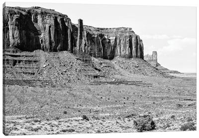 Black Arizona Series - Monument Valley VII Canvas Art Print